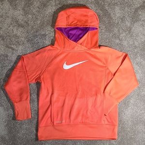 Youth Girls Large Nike Hoody Orange Purple